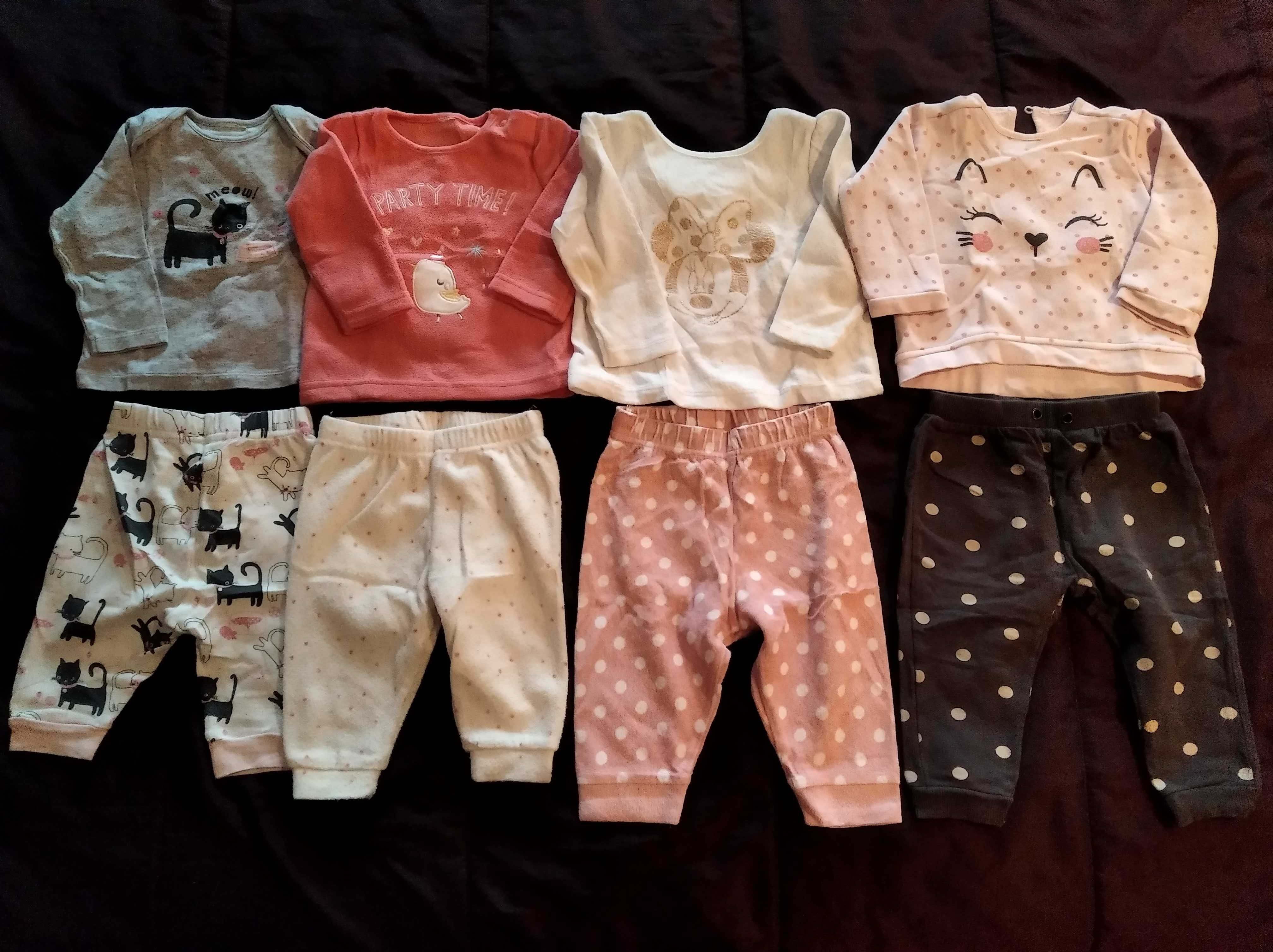 6 lotes de roupa de bebé menina 6-9 meses