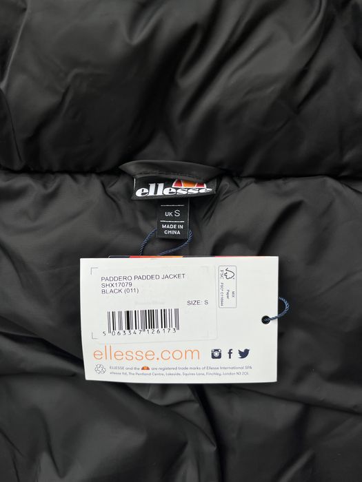Оригінал Ellesse (S,L) Paddero Puffer Jacket Мужская Черная Зимняя
