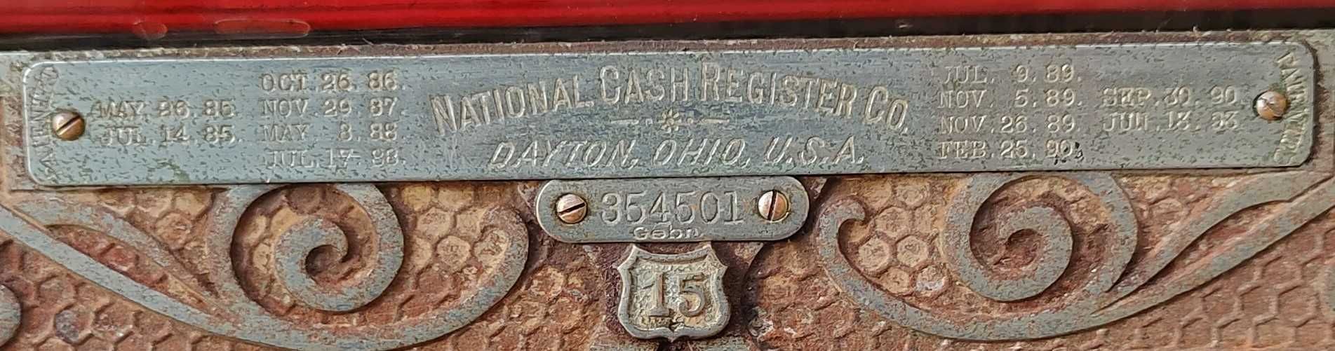 Kasa sklepowa barowa National Dayton Ohio 1885r.