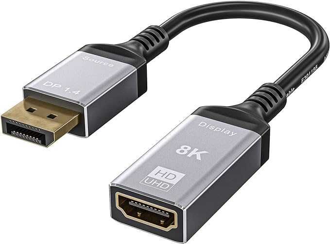 Adapter HDMI 8K Display Port 1.4 na HDMI 2.1 8K.