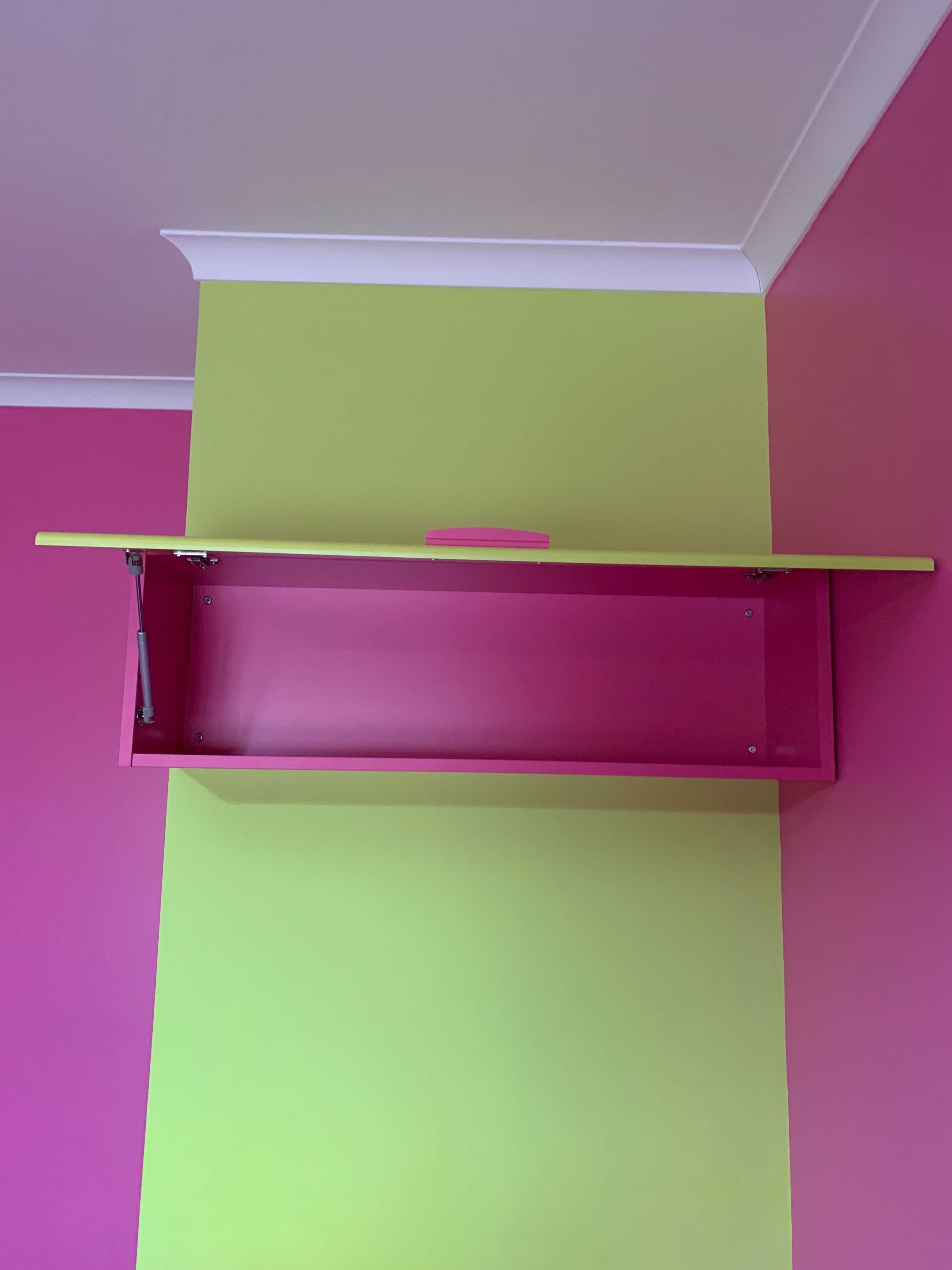 Móvel Arrumação de Parede Rosa e Verde - Incasa Design Kids