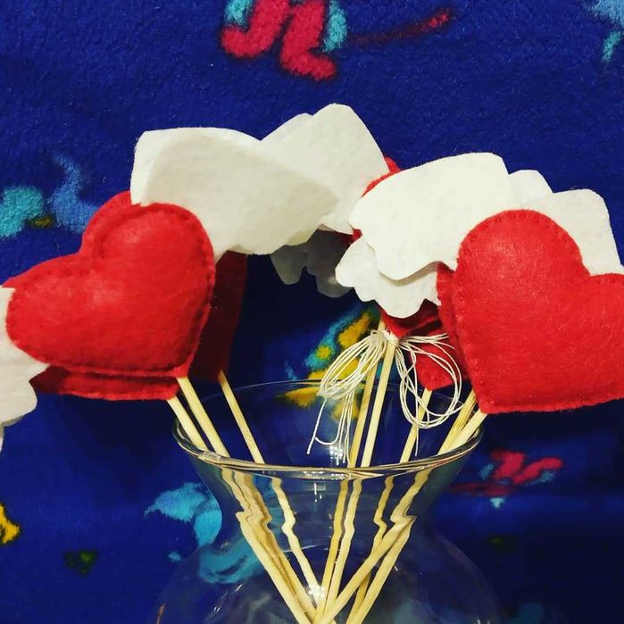 Сердце серце сердечко валентинка Валентина ангел на палочке