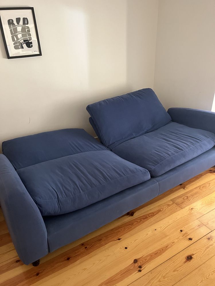 Sofá cama azul rebativel