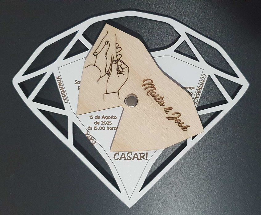 Convite de casamento personalizado (Sob orçamento)