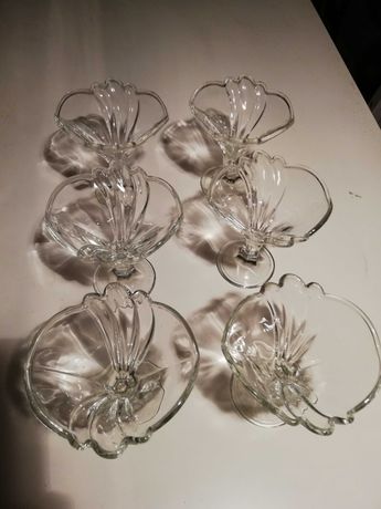 Pucharki szklane PRL 6 sztuk