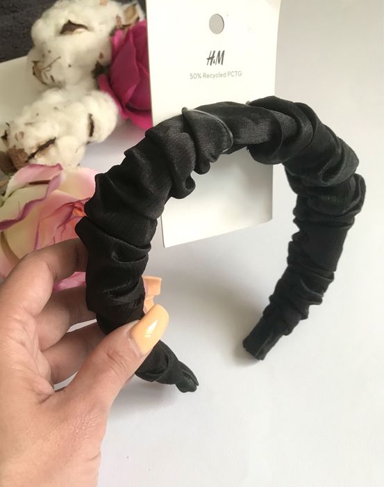 Обруч Чорний Сатиновий. H&M. Новий