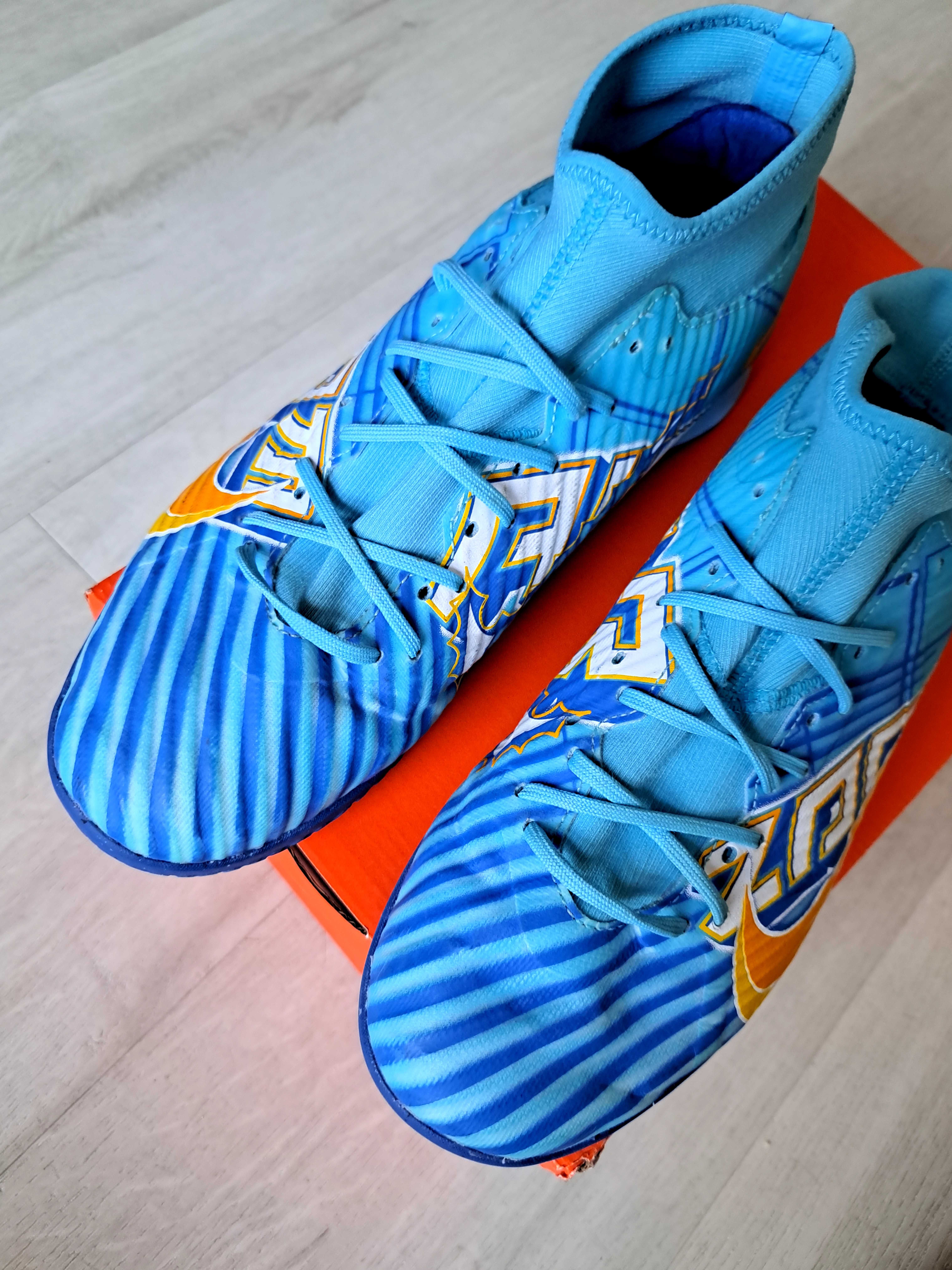 Halówki Nike Zoom Mercurial Superfly 9 Academy KM IC - Niebieski