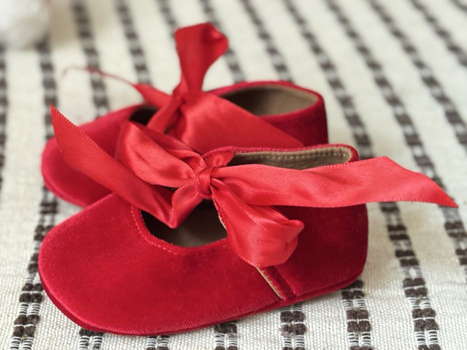 Sapatos menina 12-18 meses vermelhos
