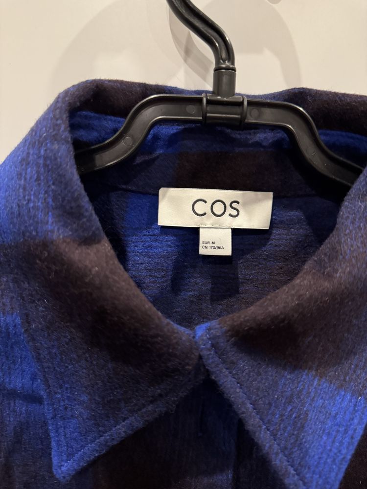 Сорочка Cos оригінал, нова, картата, шерсть 40%