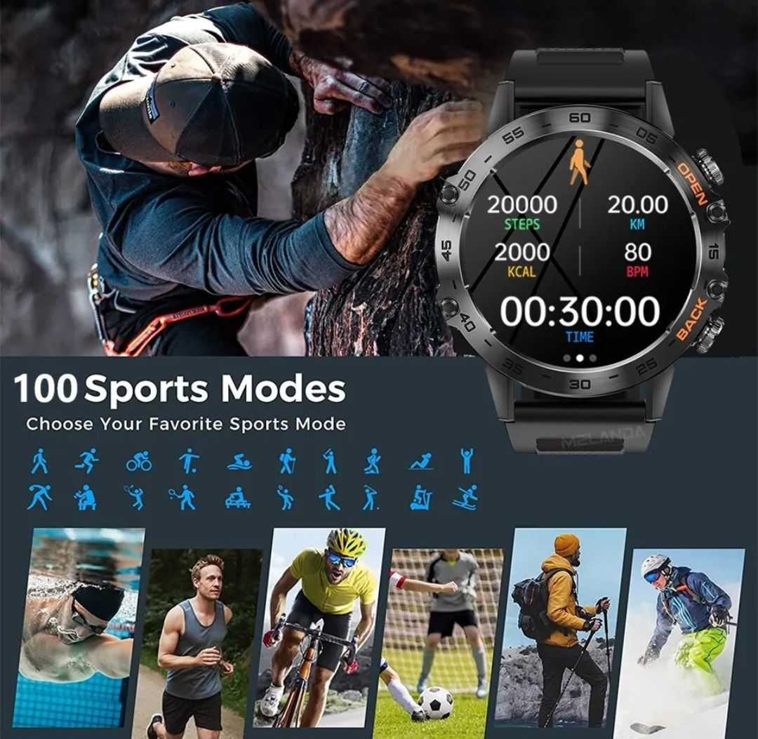 Smartwatch zegarek męski   400MAH Menu PL