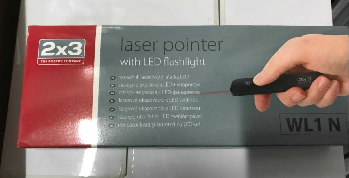WL1 N - Wskaźnik laserowy z latarką LED 2x3