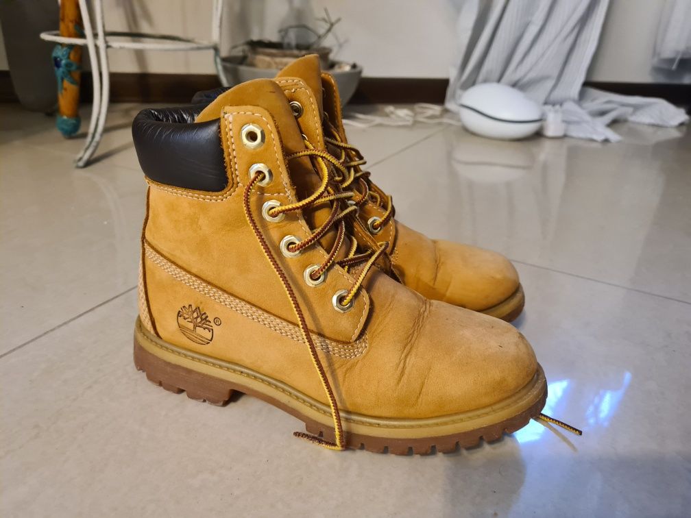 Trapery botki sztyblety Timberland skóra 35 36