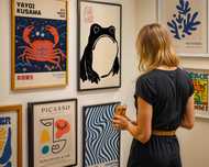 Plakaty Yayoi Kusama, Bauhaus, Retro, Vintage