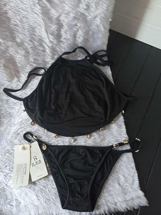 Чорний роздільний купальник раздельный Baluoke розмір М