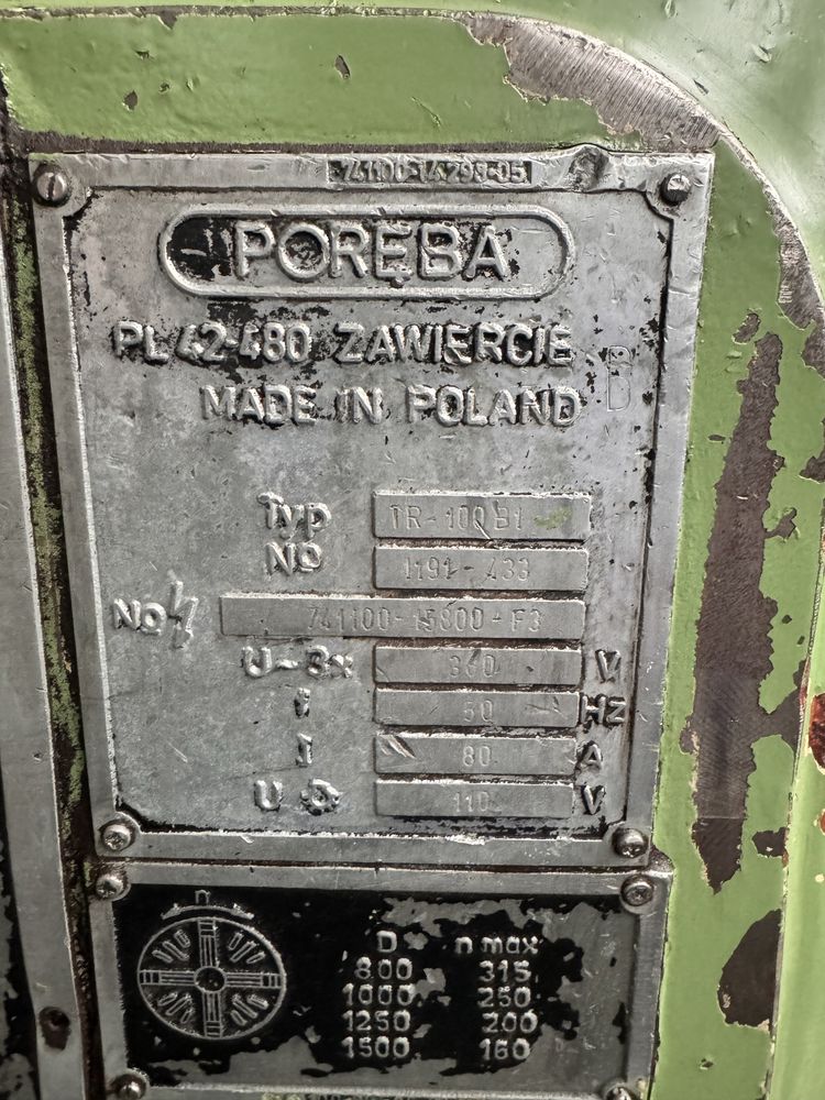 Tokarka Poręba TR100bx3000