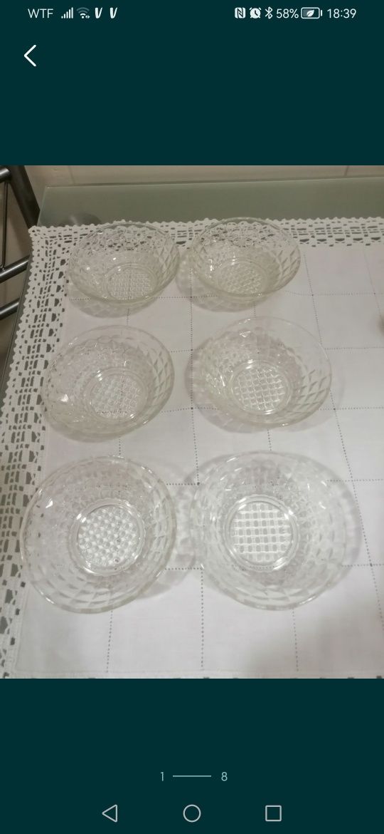 Balde de gelo+copos para várias fins+travessa+pratos + taças de vidro