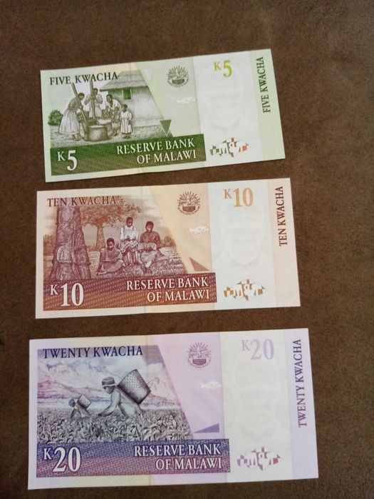 MALAWI, 3 Notas Novas Não Circuladas em SÉRIE DE 1 JULHO 1997