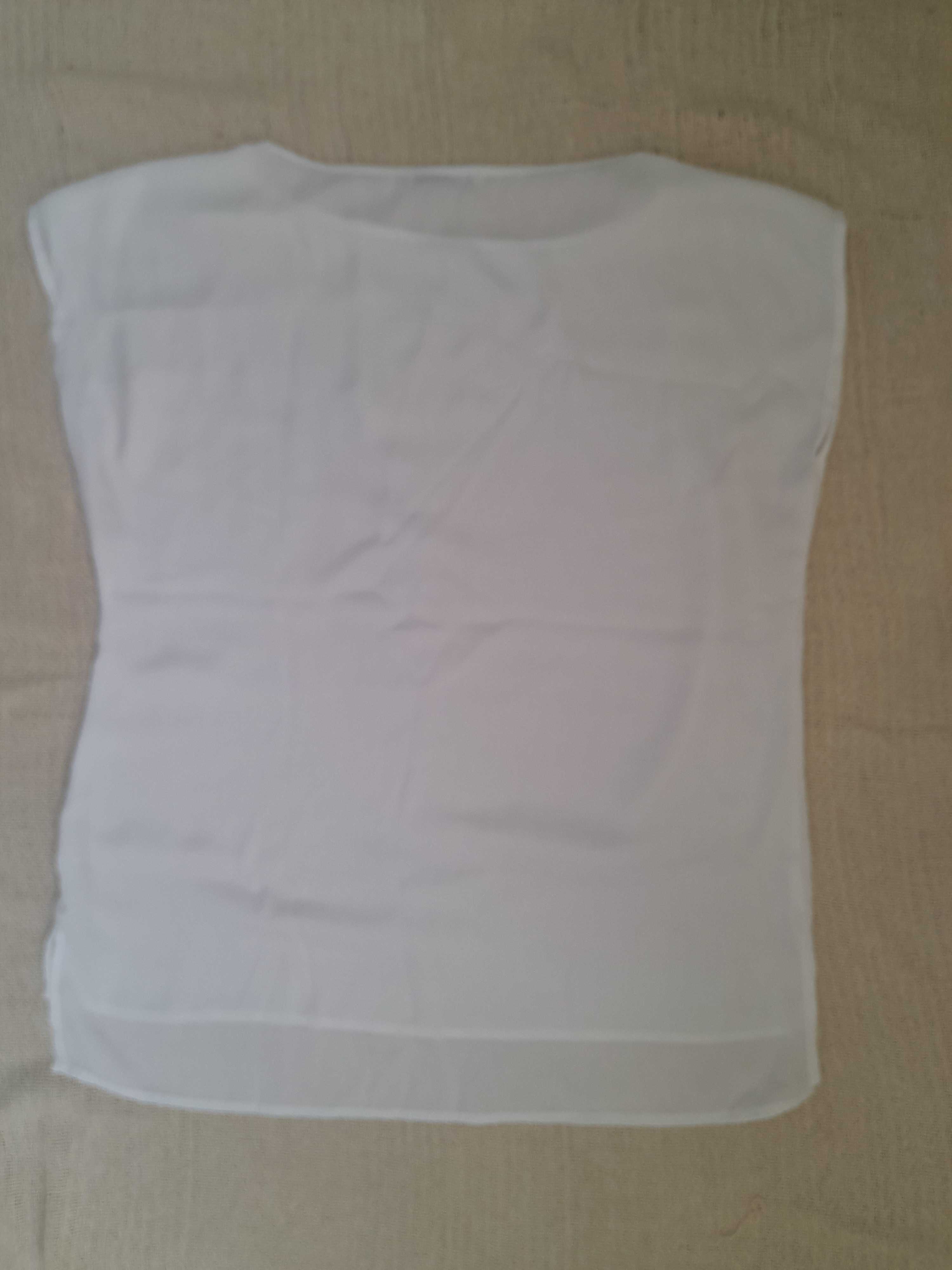 Блуза OODJI біла з короткими рукавами розмір 52