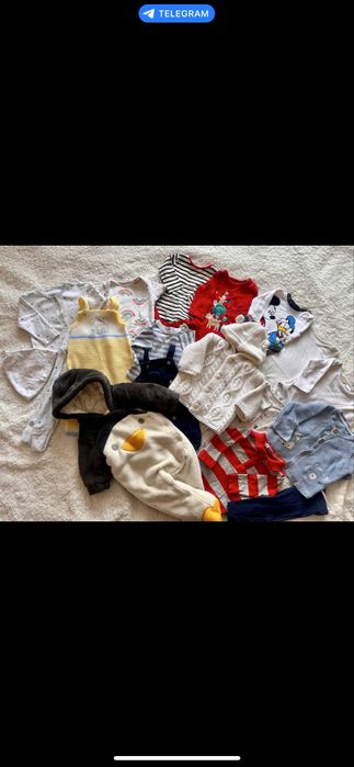 Величезний набір/комплект/лот одягу для хлопчика 0-3міс