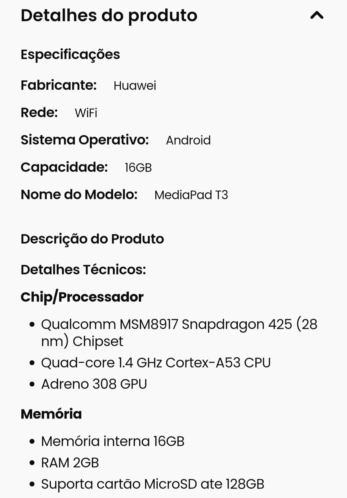 Huawei MediaPad T3 16GB 10"