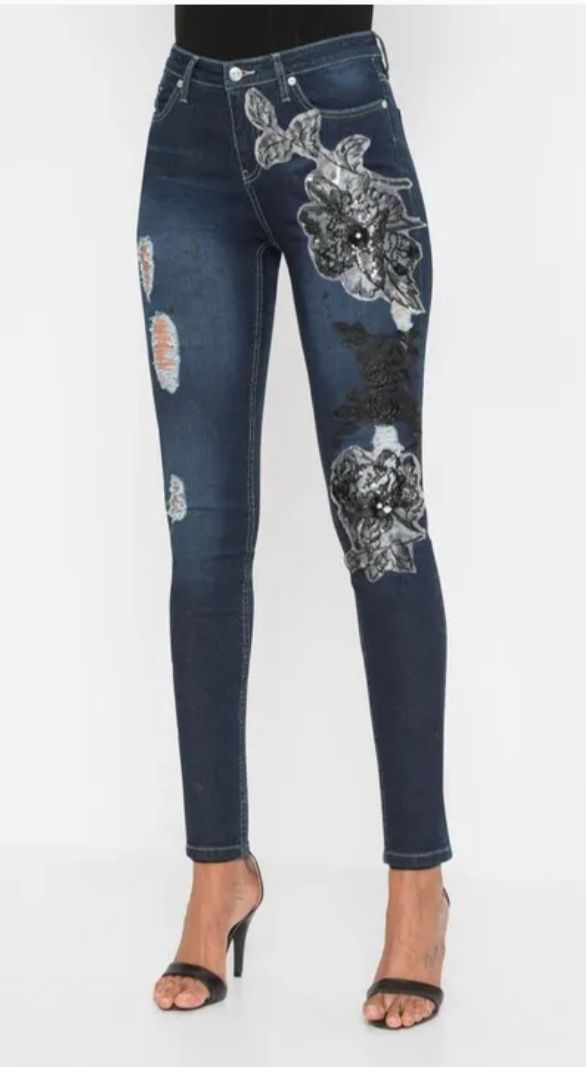 Jeansy w stylu Desigual - r.36