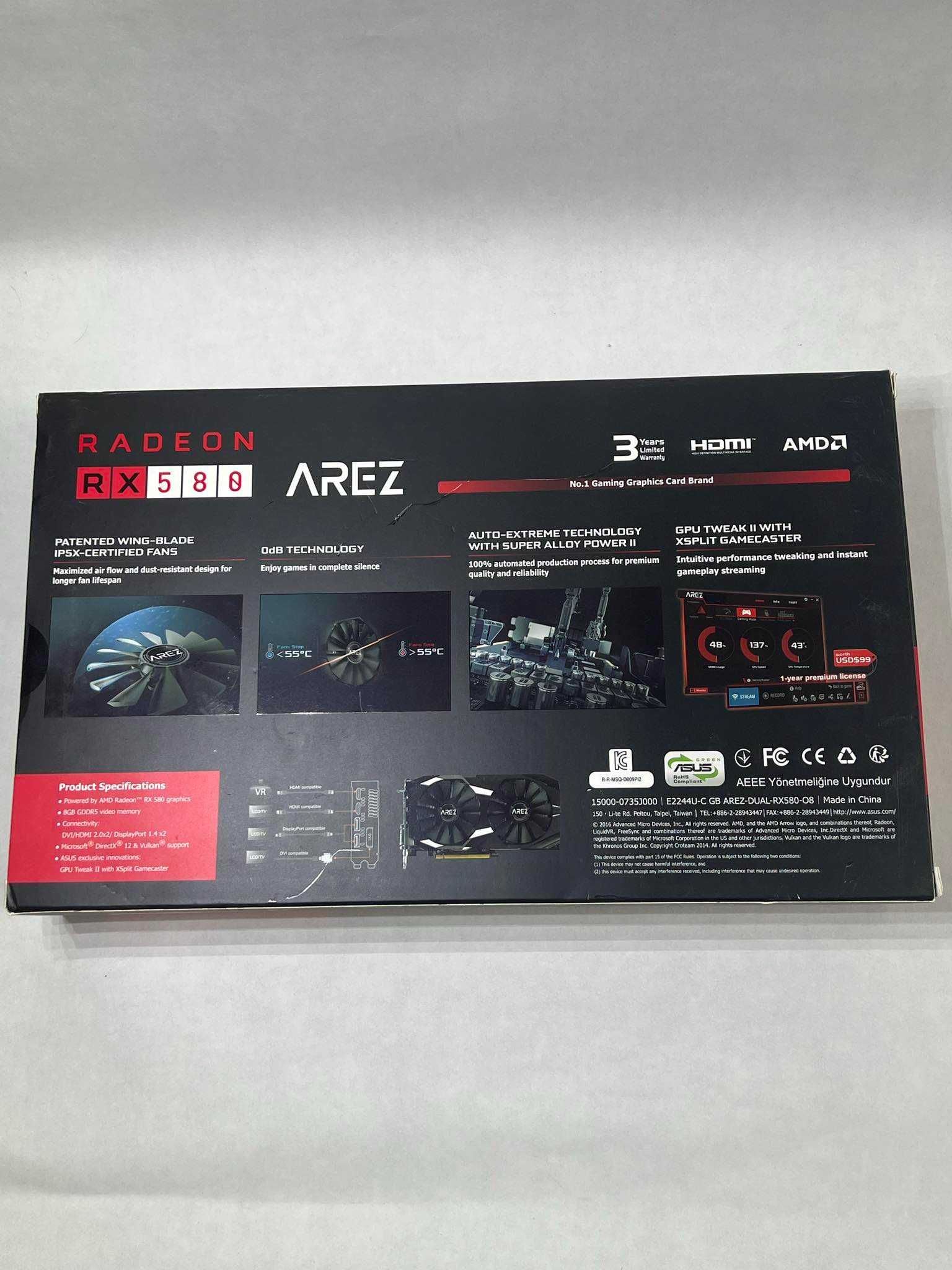 AREZ AMD Radeon RX 580 8GB GDDR5 Graphics Card (DUAL-RX580-O8G)