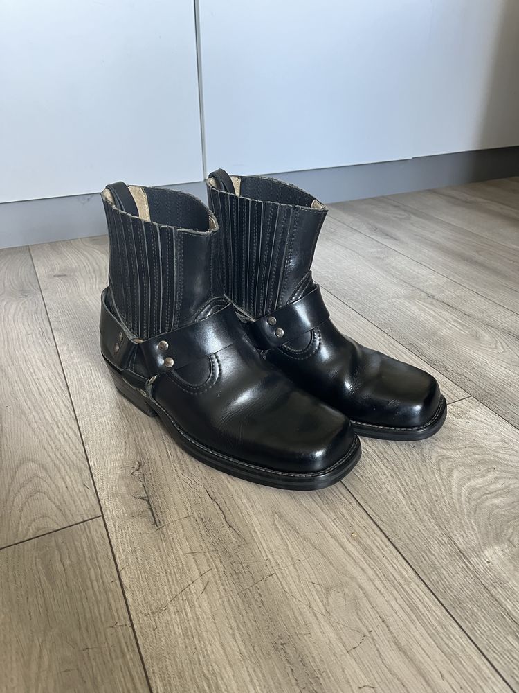 Buty motocyklowe męskie kowbojki skórzane Wolky 40 wkładka 26.5 cm
