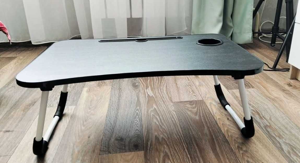 Складний столик для ноутбука 60/40 темне дерево