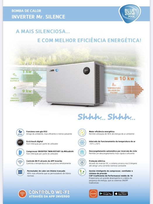 Bomba calor silence BLUEZONE BZP70 - Aquark  - Full inverter
