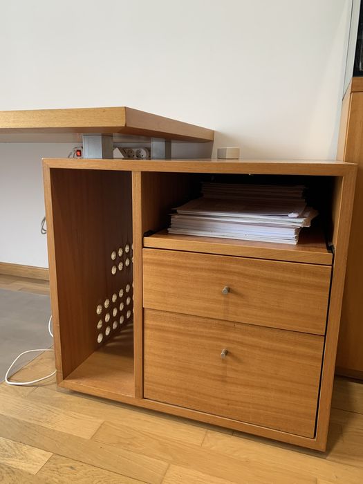 Secretária de fixar à parede em madeira de faia