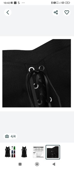 XL.Gotycka sukienka na Halloween Kostium Damskie sukienki maxi w kszta