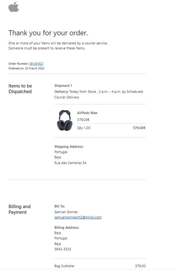 Airpods Max Preto (SELADO)
