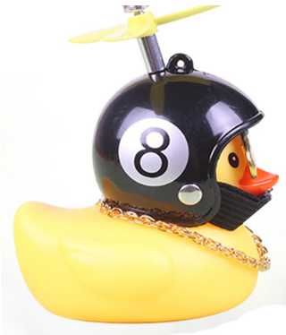 Качка гумова в у шоломі Шалена качка(Crazy Duck)в шоломі з пропеллером