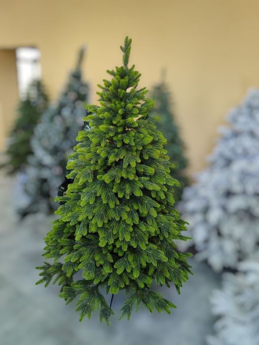 Ялинка штучна лита 1,8м з салатовими кінчиками пишна Елка литая 180 см