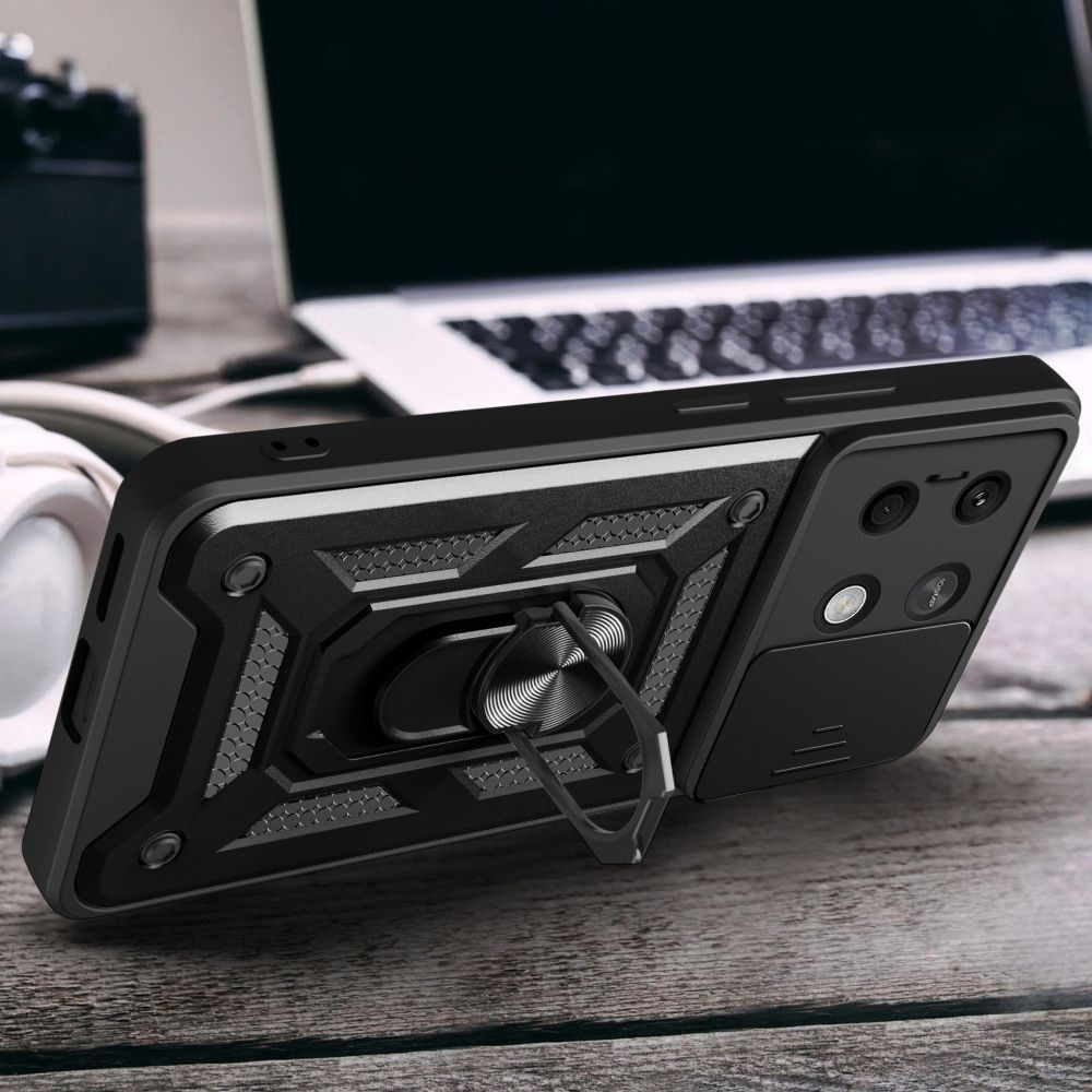 Etui Tech-Protect do Xiaomi Redmi Note 13 5G CamShield Pro Ring Black