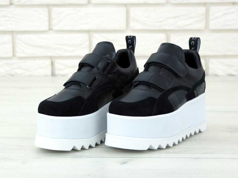 Кроссовки Stella McCartney Black/White Platform |  qt