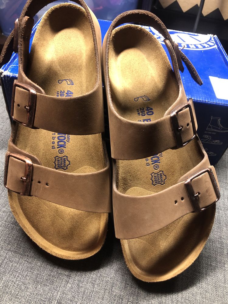 босоножки birkenstock milano natural leather 40  рр