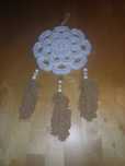 Drewniana mandala, rozeta, zawieszka. Nowa