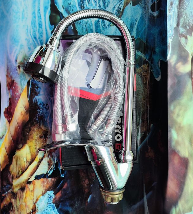 Смеситель для кухни G-FERRO HANSBERG 777 с рефлекторным изливом на 2 р