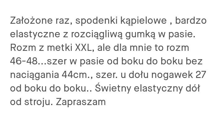 Majtki kąpielowe, dół bikini, spodenki xxl