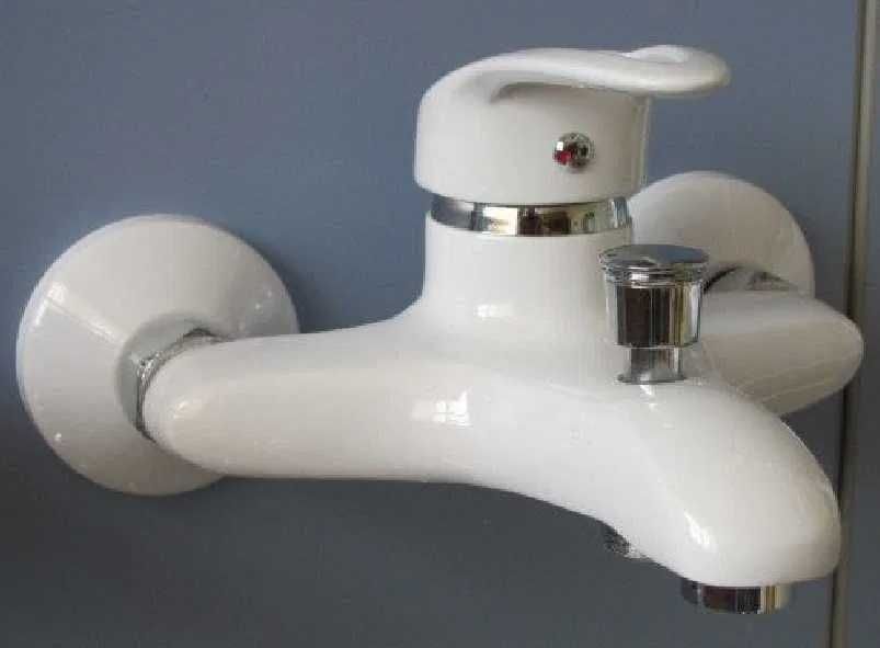 БЕЛЫЙ, латунный! смеситель, змішувач, кран для раковины, мойки, кухни.