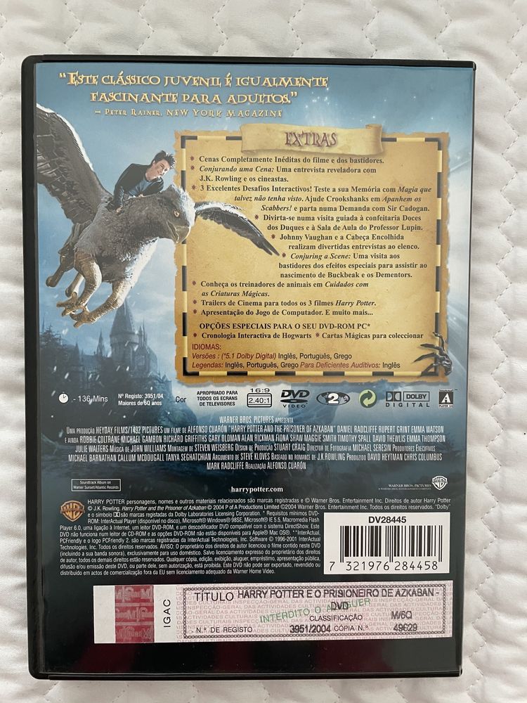 Harry Potter e o Prisioneiro de Azkaban filme edicao especial 2 discos