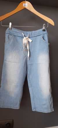 Spodenki damskie do kolan jeansowe, Made in Italia rozmiar M