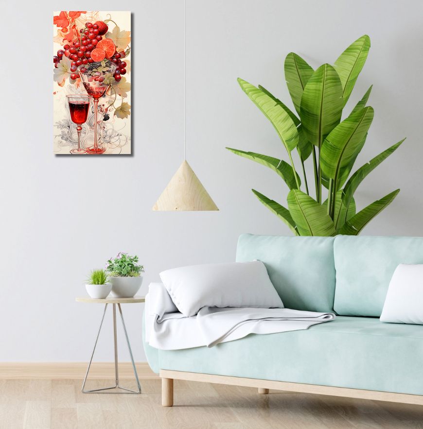 Obraz 30x60cm Krwisty Owocowy Koktajl