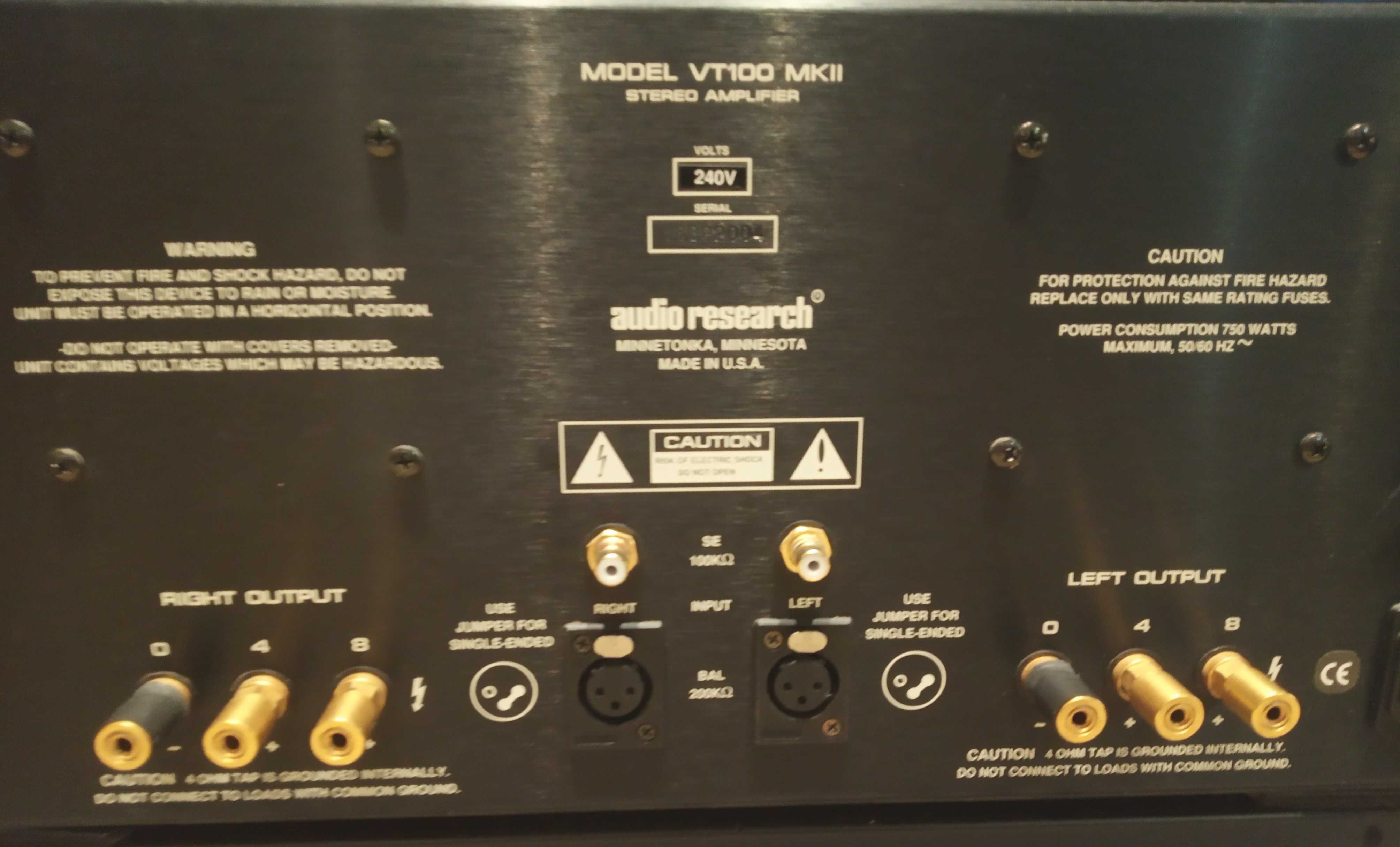 Amplificador Audio Research VT100 MKII