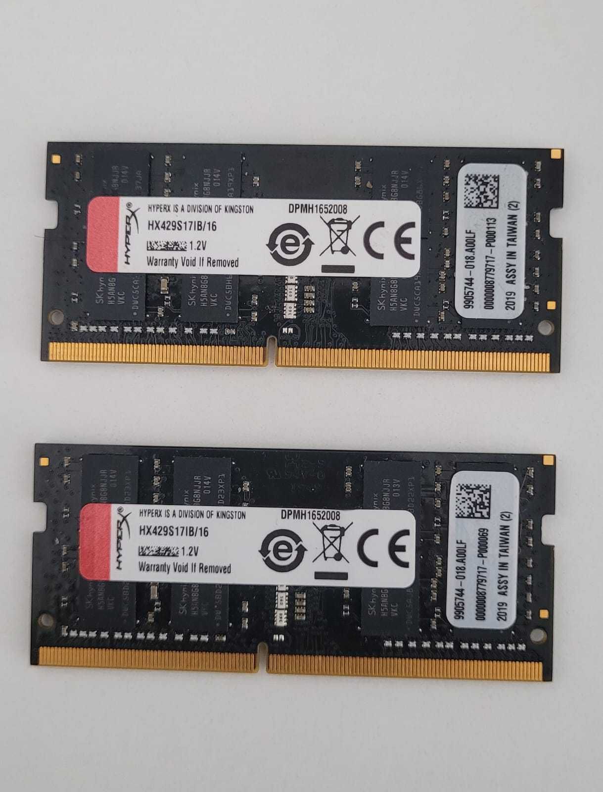 32gb (2x16 gb) Memória RAM HyperX DDR4 para Portátil