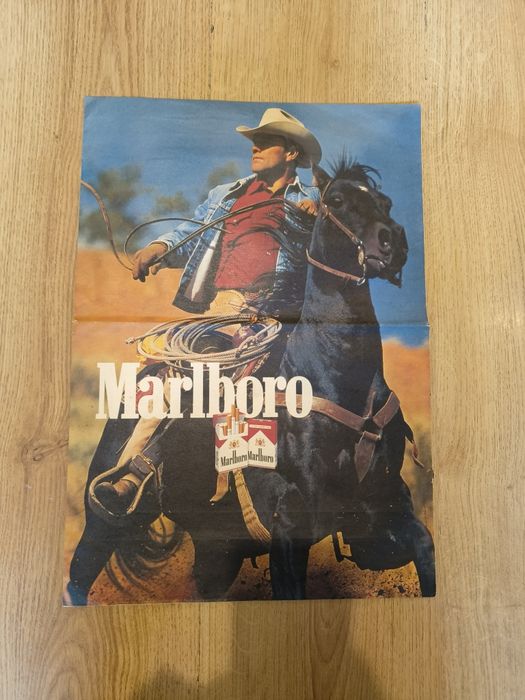 Oryginalny Plakat Marlboro Plakat Kolekcjonerski z Papierosów Marlboro