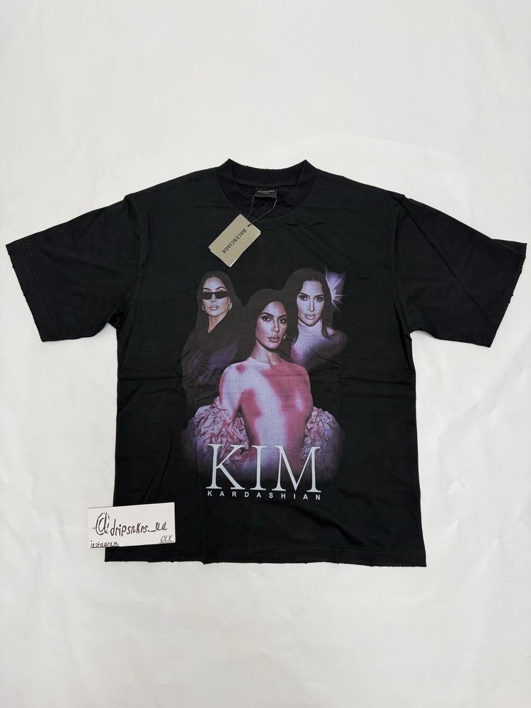 футболка  Balenciaga Kim Kardashian black S M L