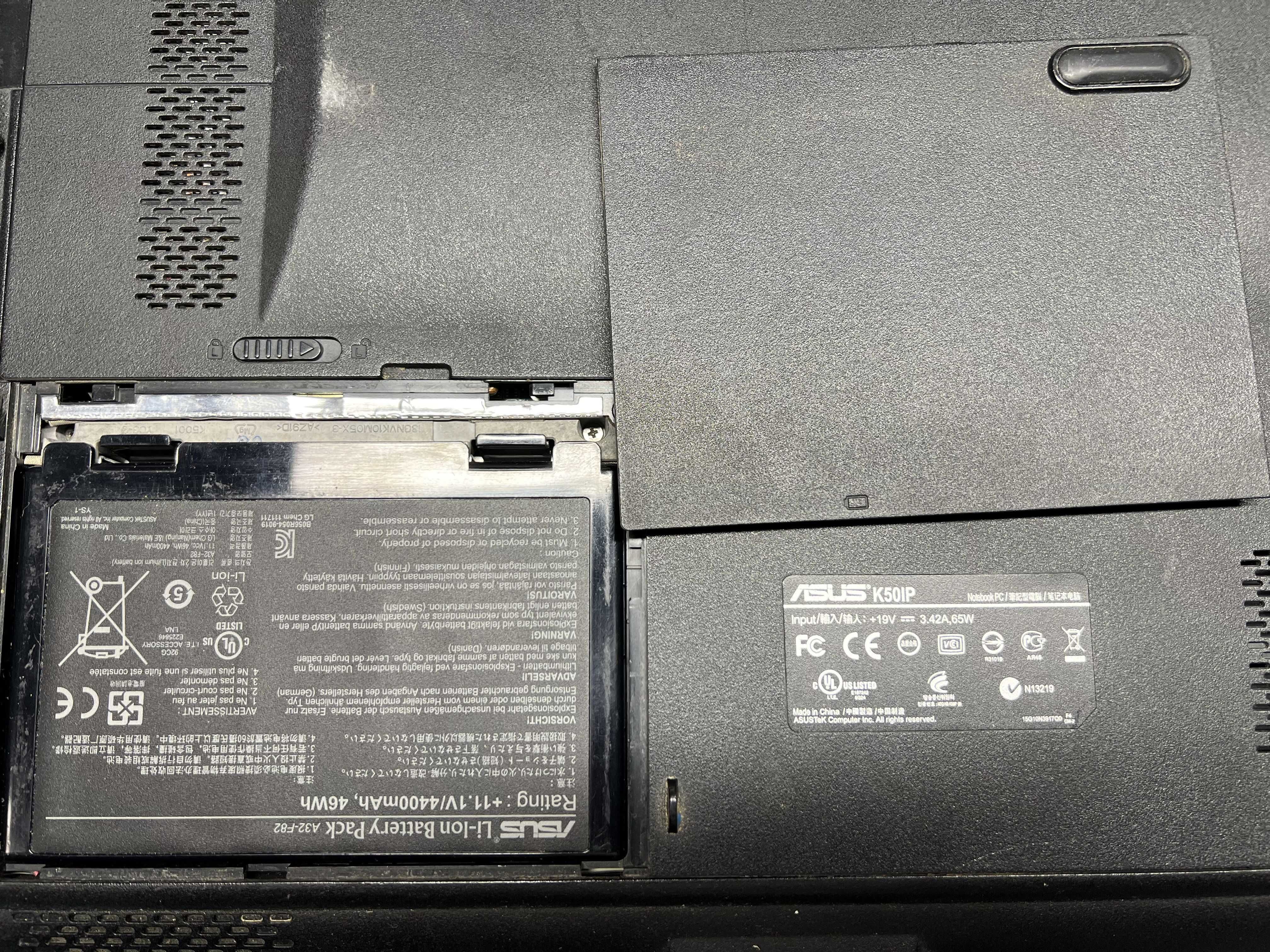 Ноутбук Asus K50IP LED 15.6'' Celeron t3300 3Gb, требуется ремонт