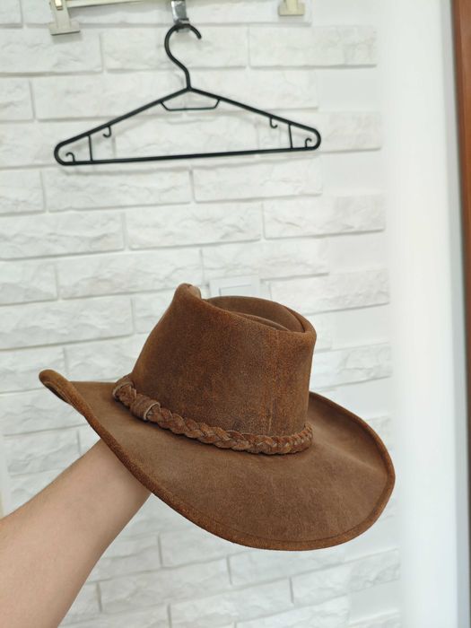 Minnetonka USA ковбойський капелюх L / M чоловічий шкіряний коричневий